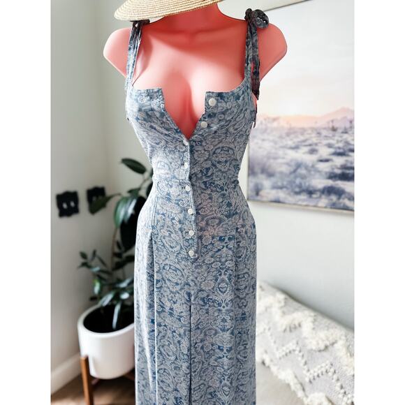 Free People Storybook Afternoons cottagecore flowy pants jumpsuit romper - Picture 3 of 9